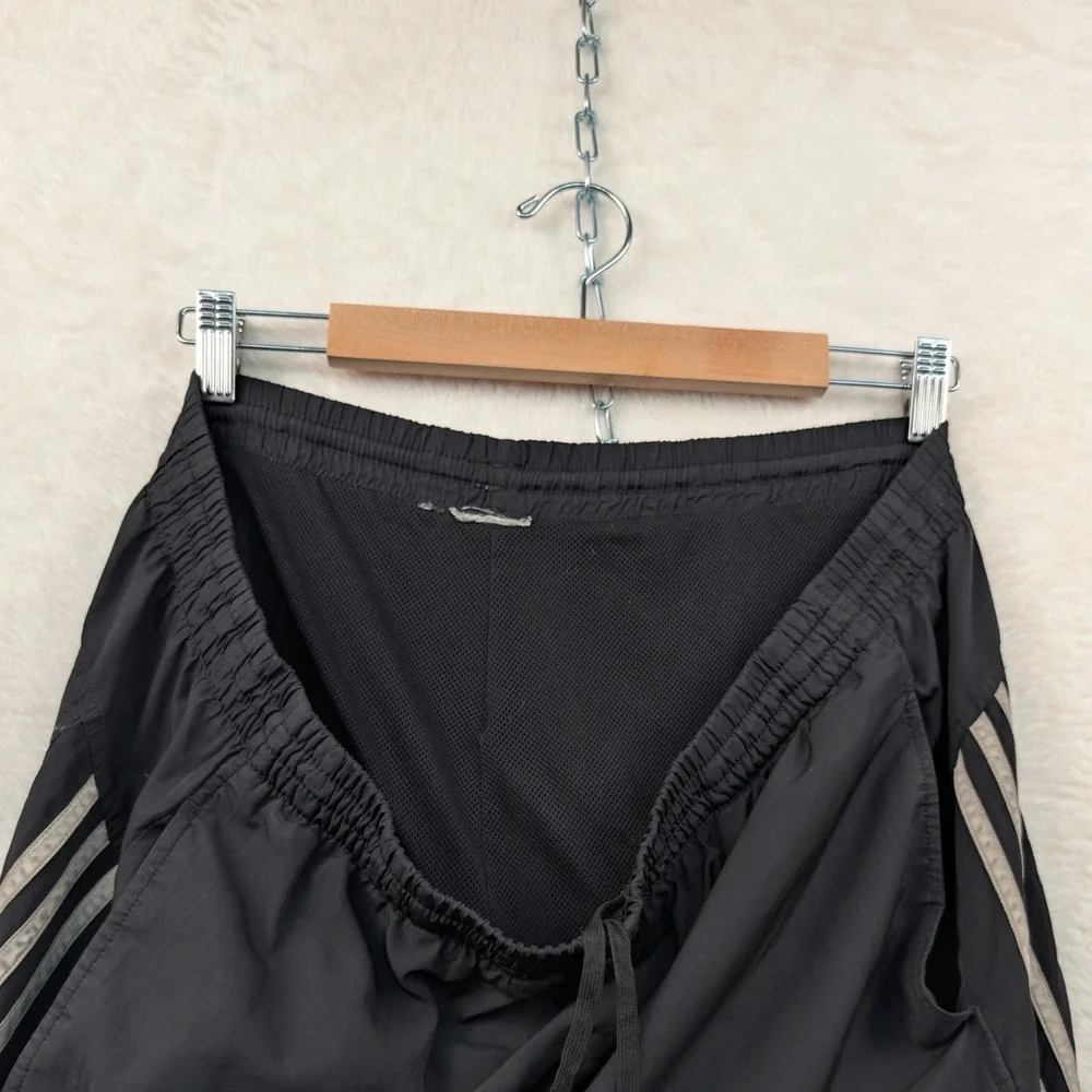 VTG Adidas Track Pants Men's 2XL Black White Stripe ClimaProof Mesh Lined Y2K